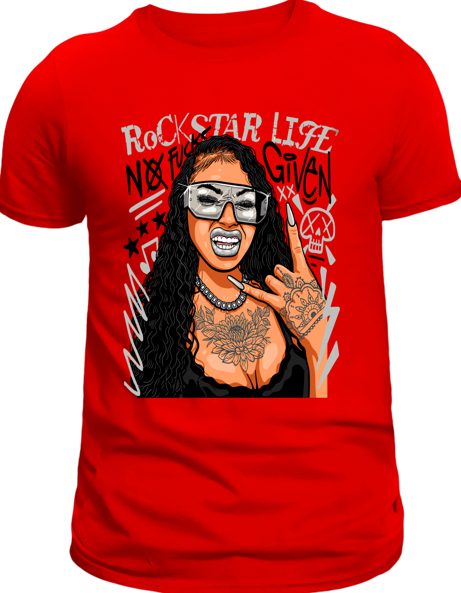 Custom Printed Shirts: Rockstar Life