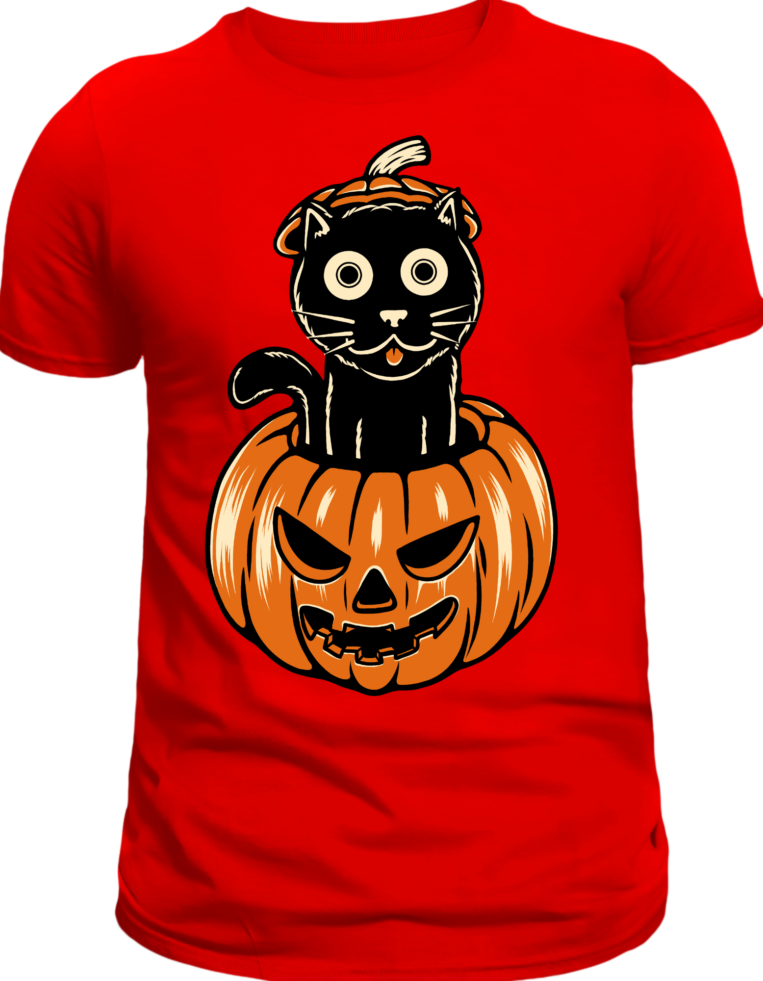 Custom Printed Shirts: Halloween Cat