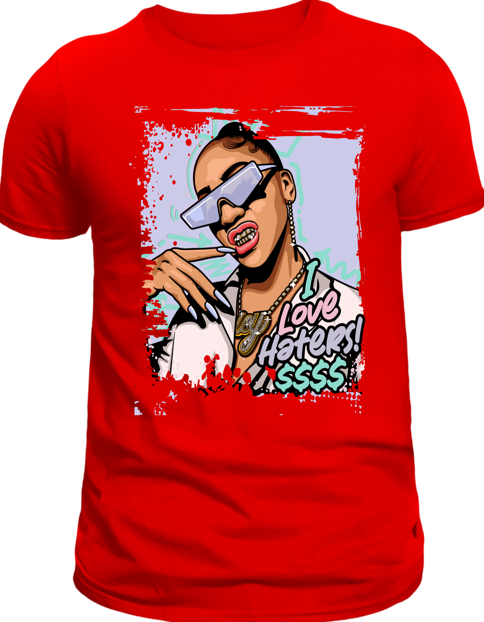 Custom Printed Shirts: I Love Haters $$$