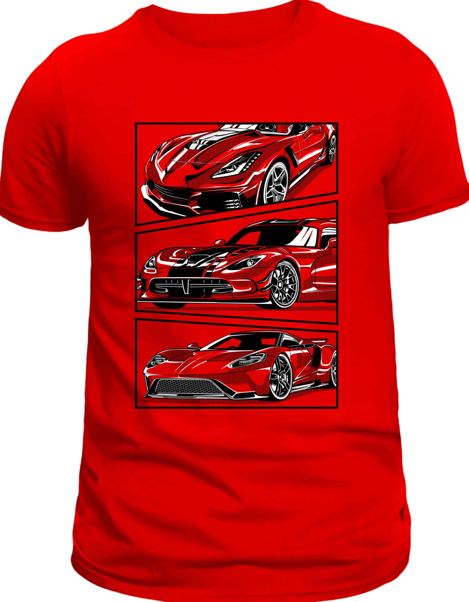 Custom Printed Shirts: Triple Cars