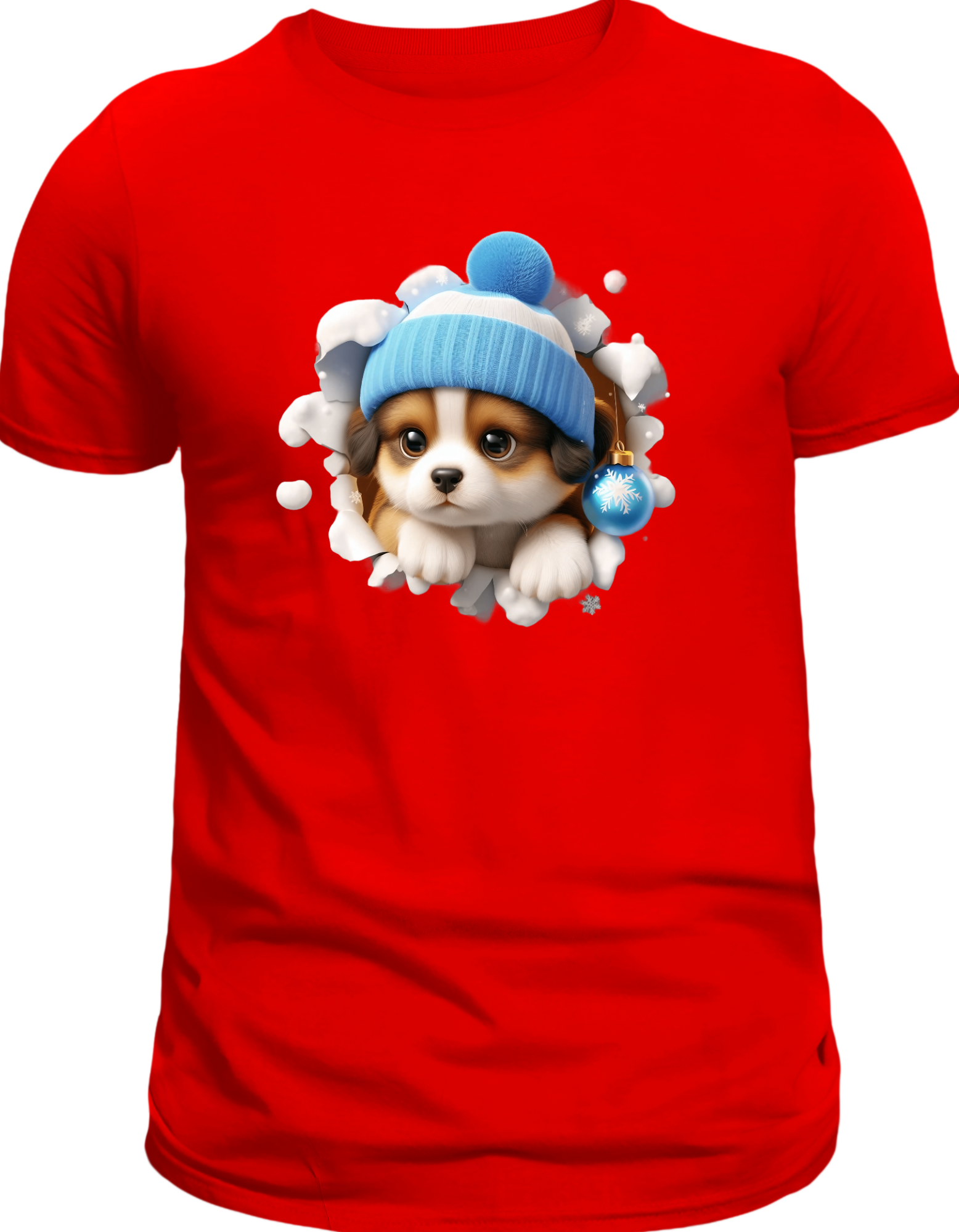 Custom Printed Shirt: Christmas Puppy 2