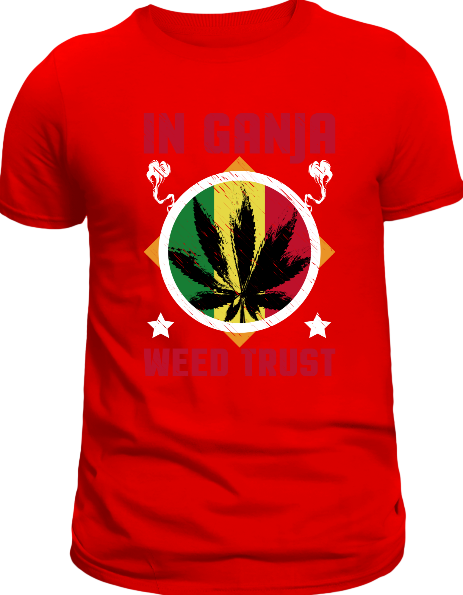 Custom Printed Shirt: In Ganja We Trust
