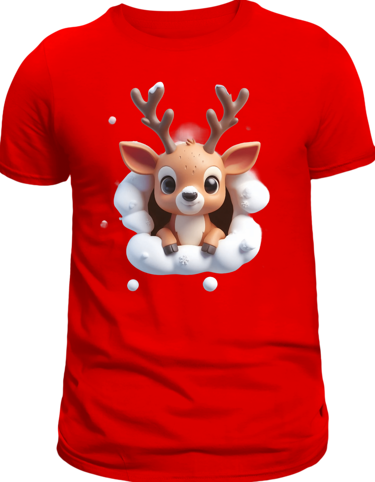 Custom Printed Shirt: Christmas Baby Deer