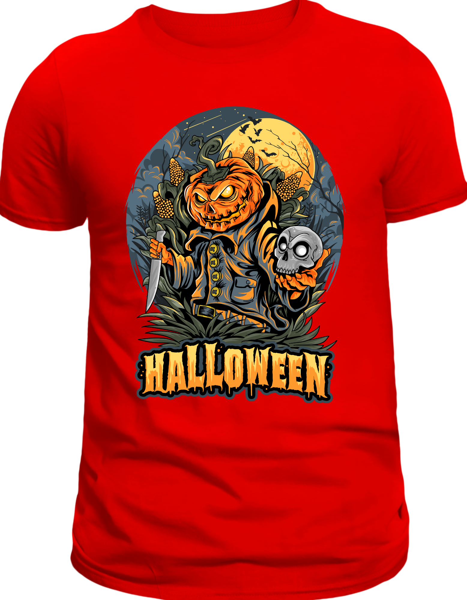 Custom Printed Shirts: Halloween Skull