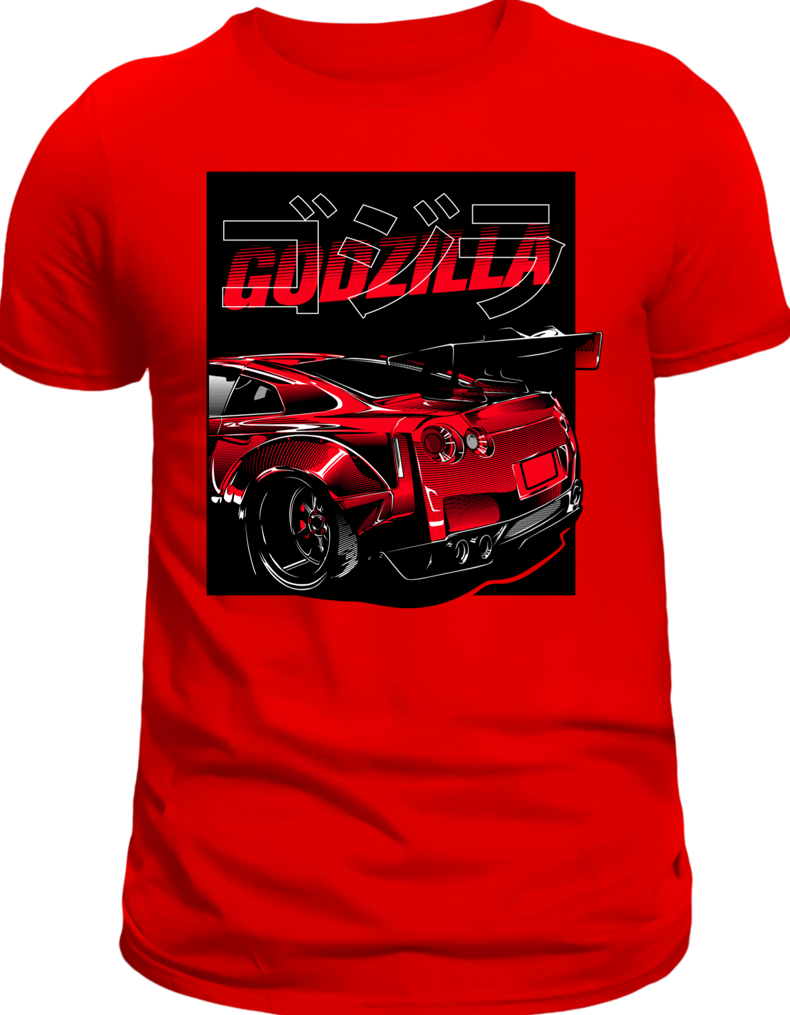 Custom Printed Shirts: Godzilla Car