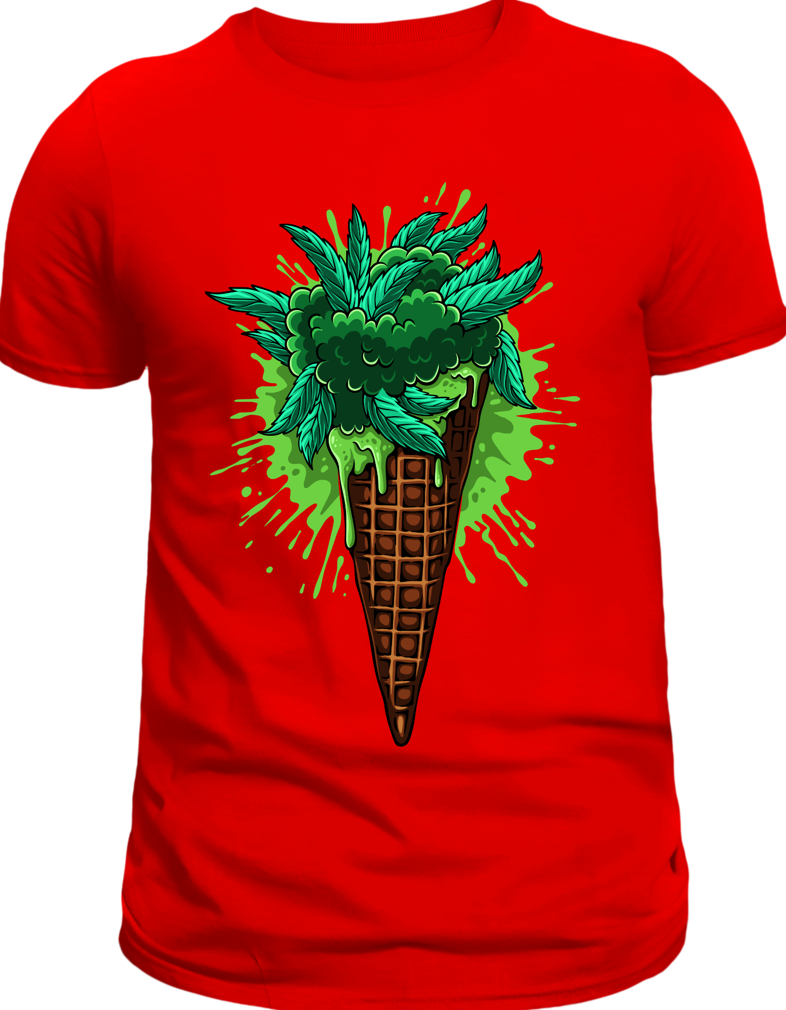 Custom Printed Shirt: Cannabis Icecream