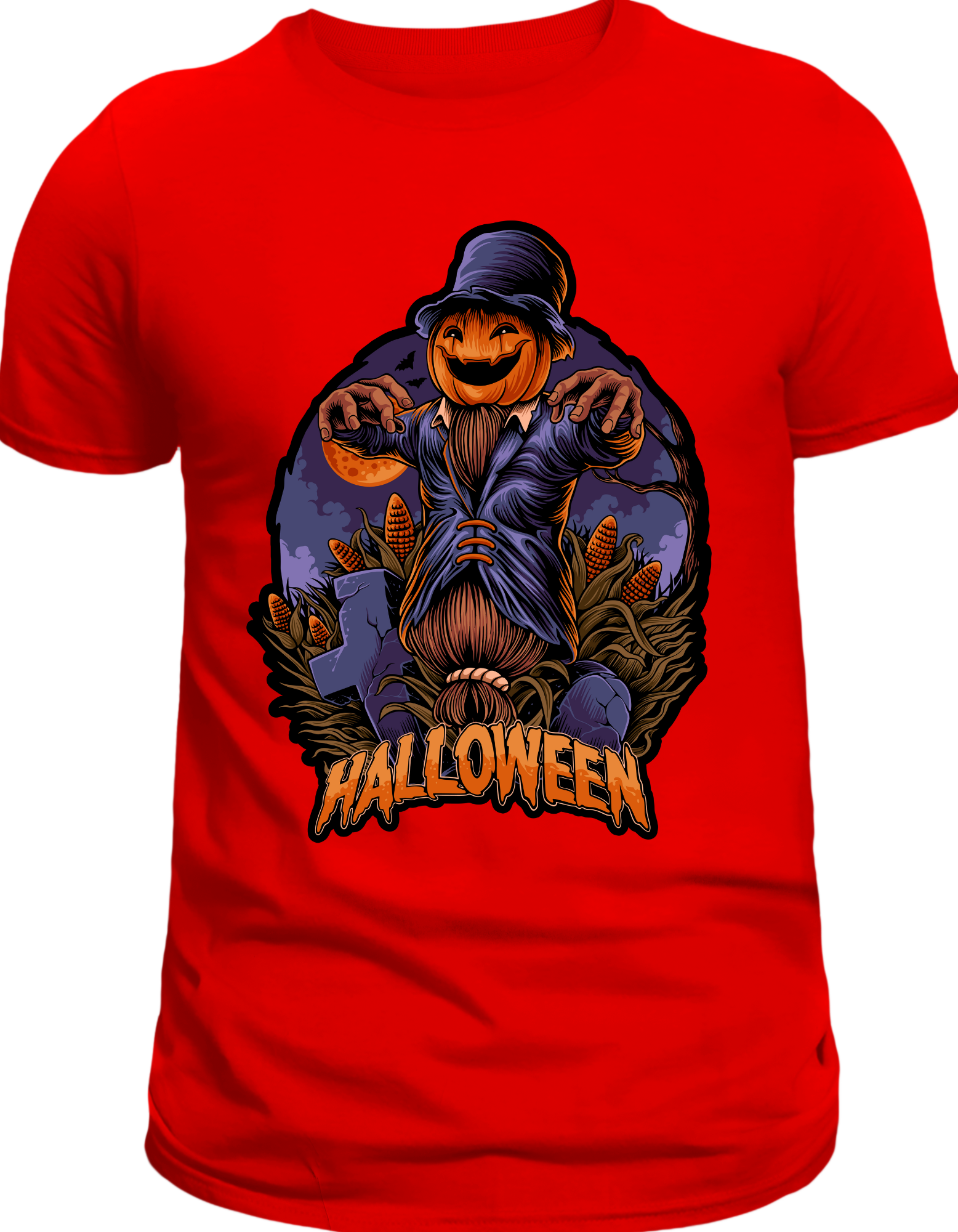 Custom Printed Shirts: Halloween Pumpkin Head