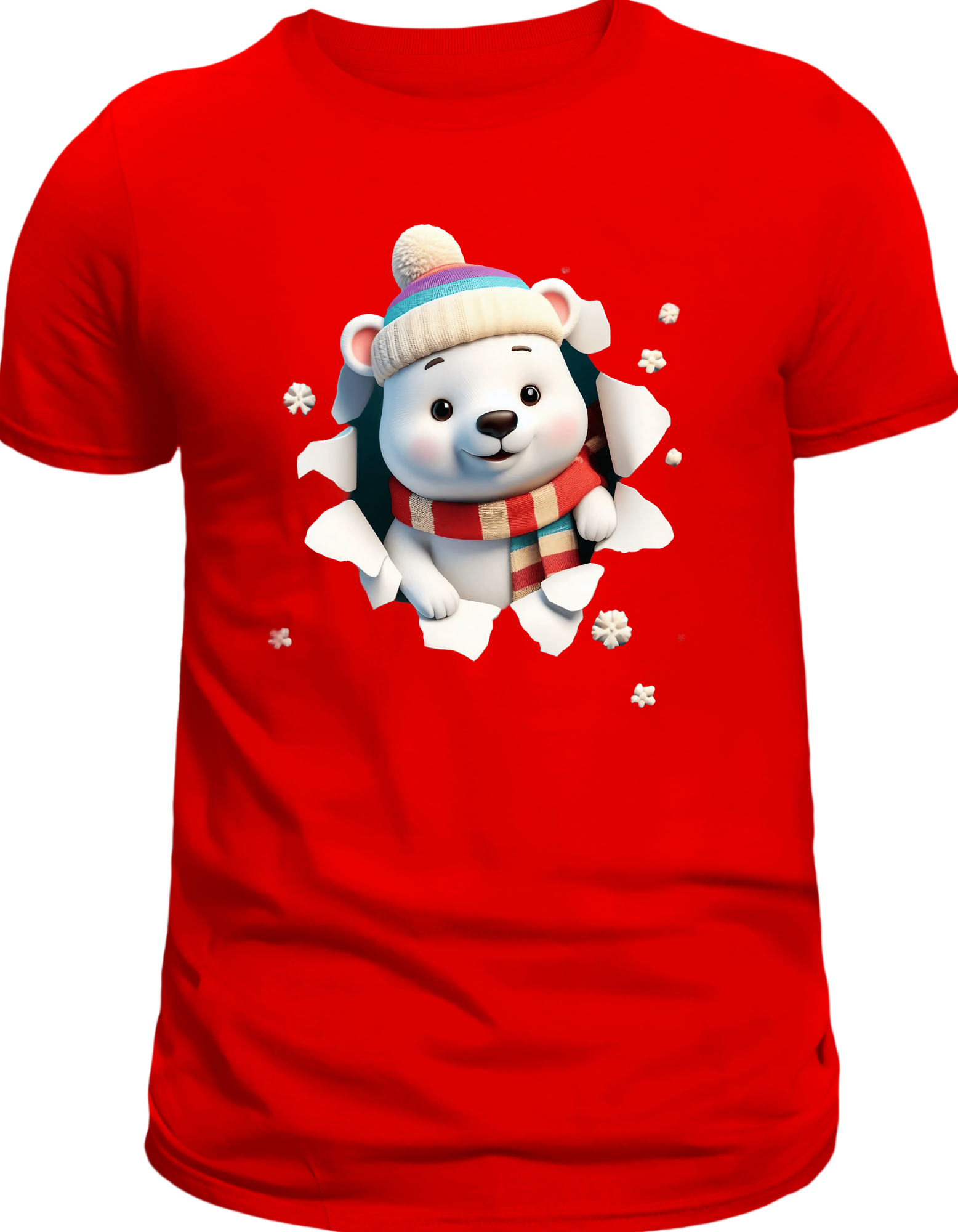 Custom Printed Shirt: Christmas Bear