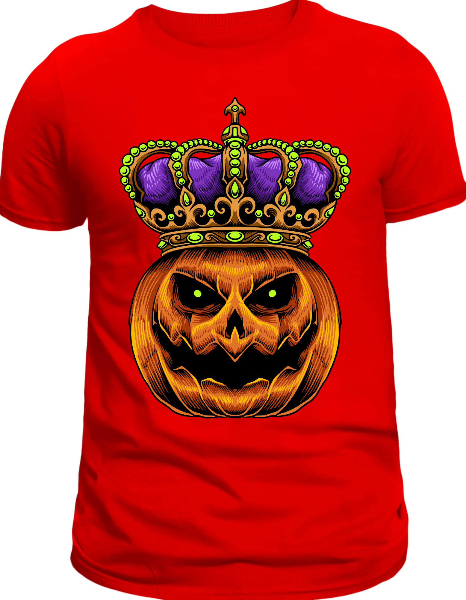 Custom Printed Shirts: Halloween Pumpkin Crowned