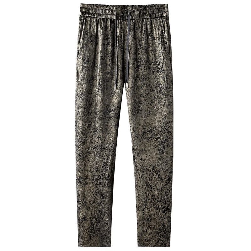 Light Luxury High-end Smooth And Flowing Retro Ice Silk Acetate Pants