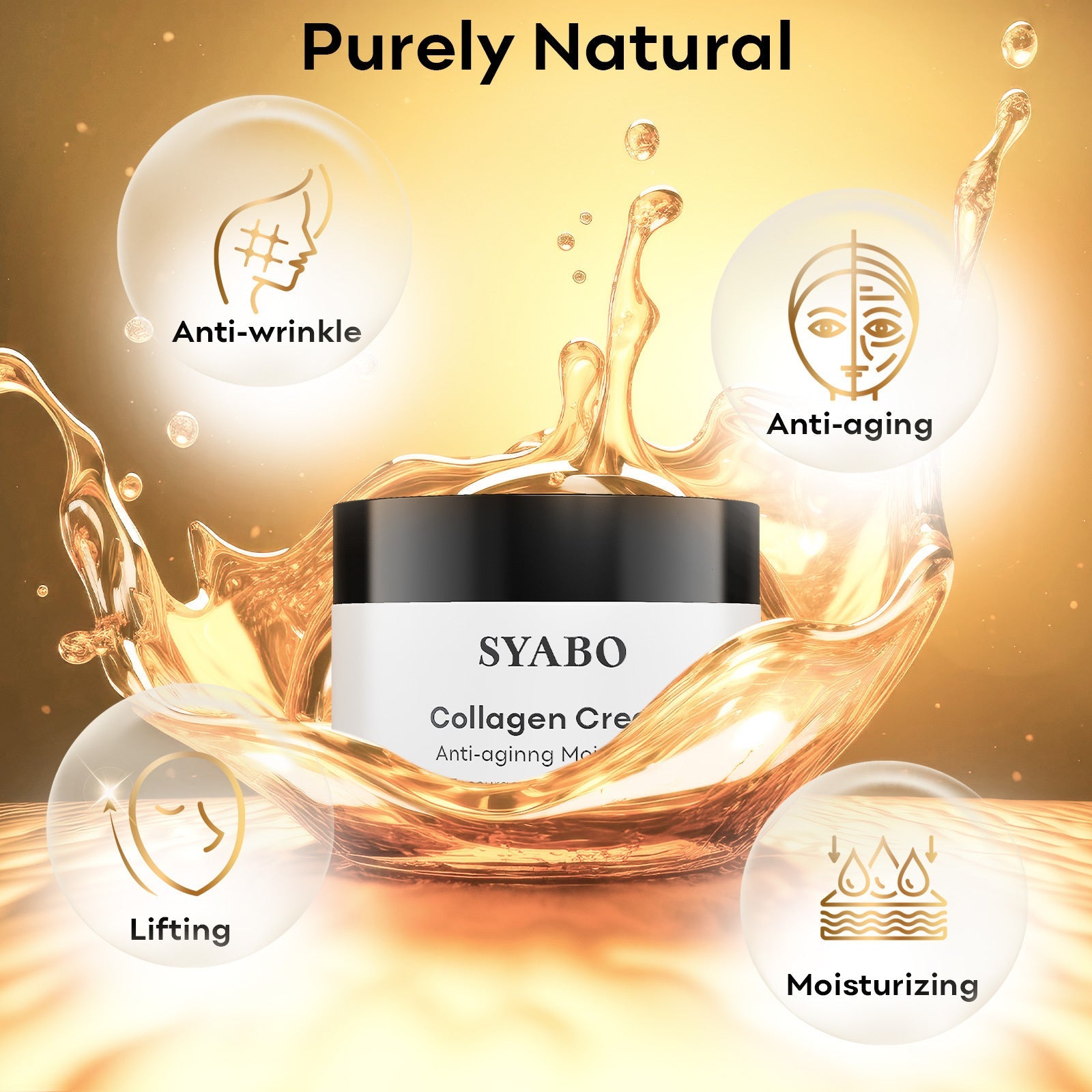 SYABO - Black Gold Collagen Face Cream  anti-aging cream.