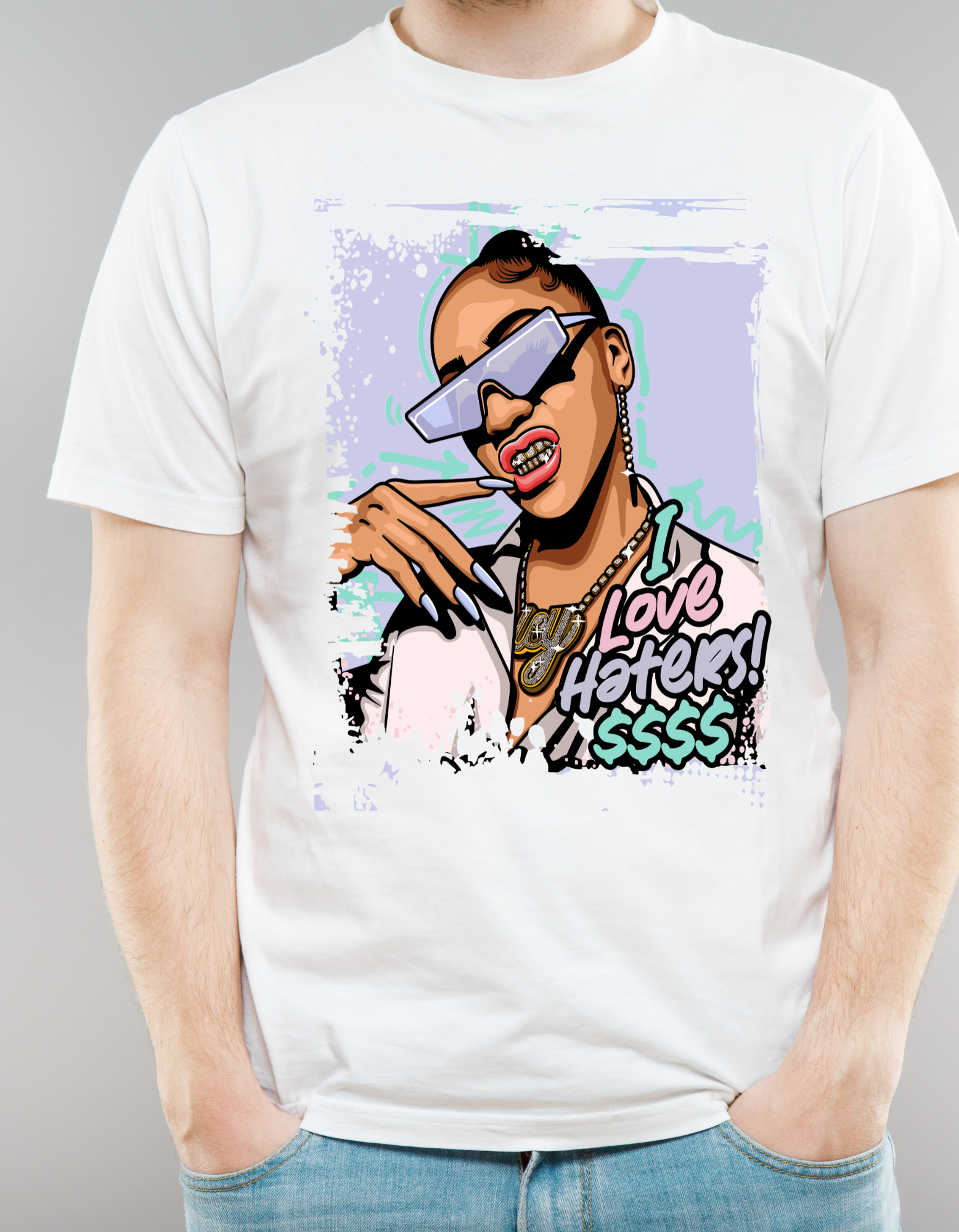 Custom Printed Shirts: I Love Haters $$$