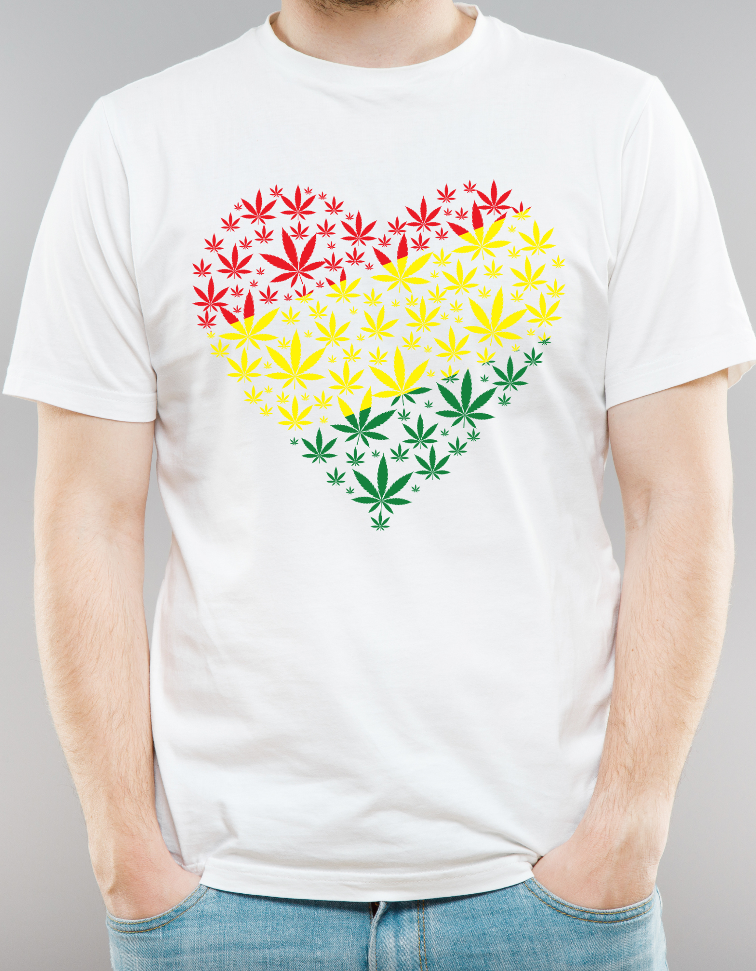 Custom Printed Shirt: Weed Heart