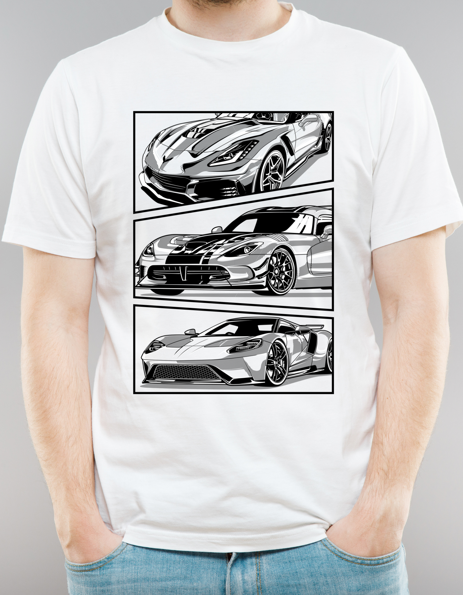 Custom Printed Shirts: Triple Cars