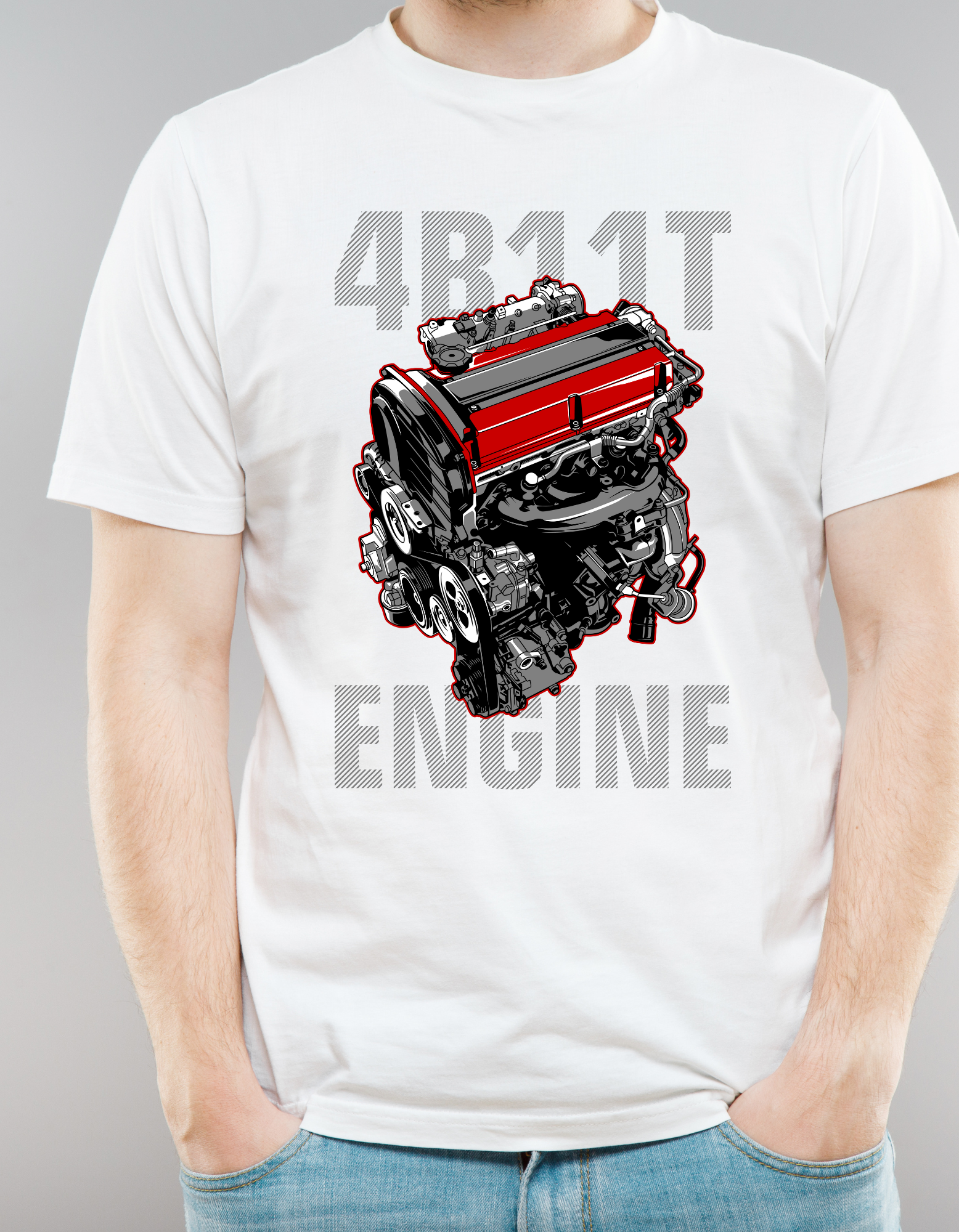 Custom Printed Shirts: 4B11T Engine