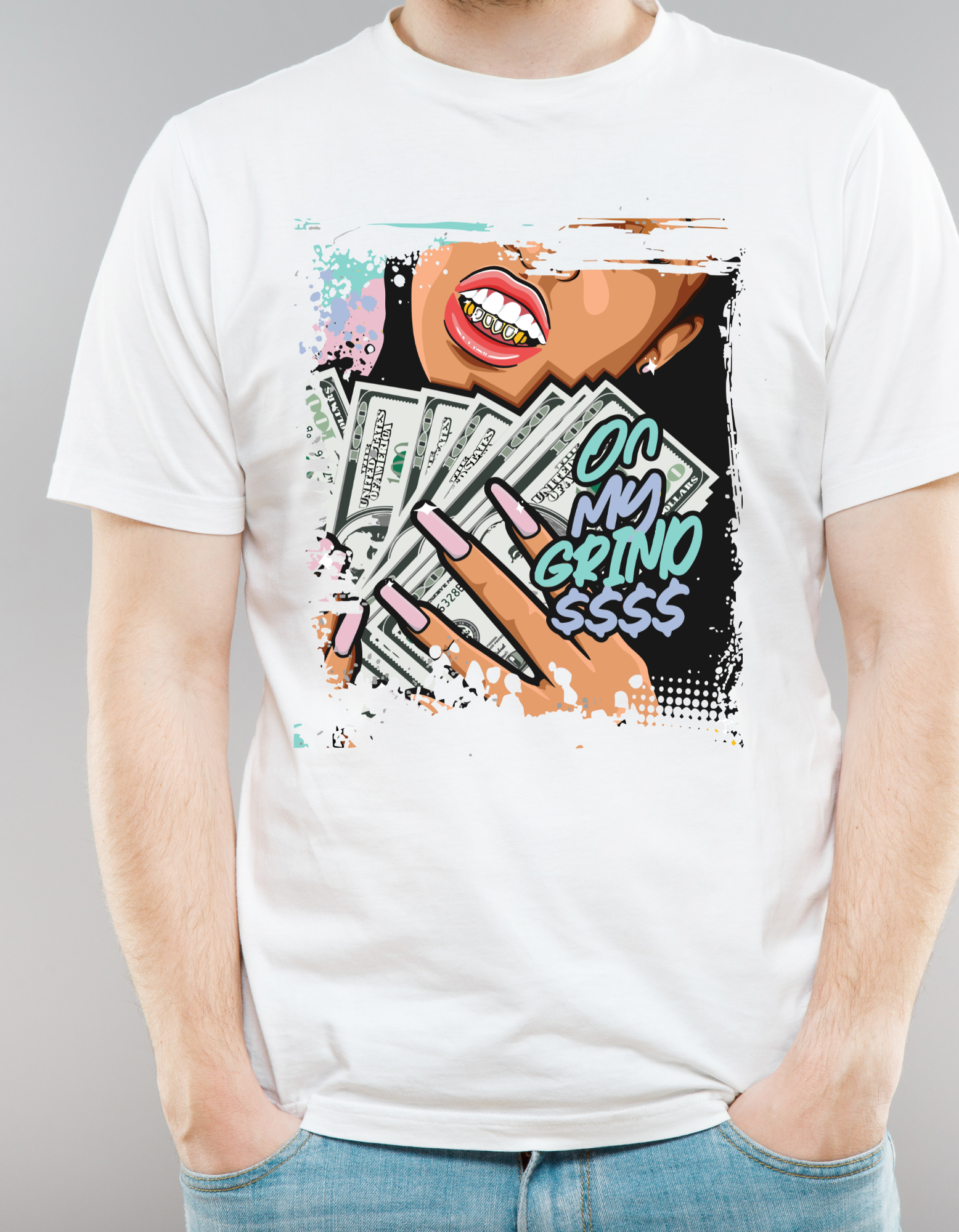 Custom Printed Shirts: On My Grind $$$$