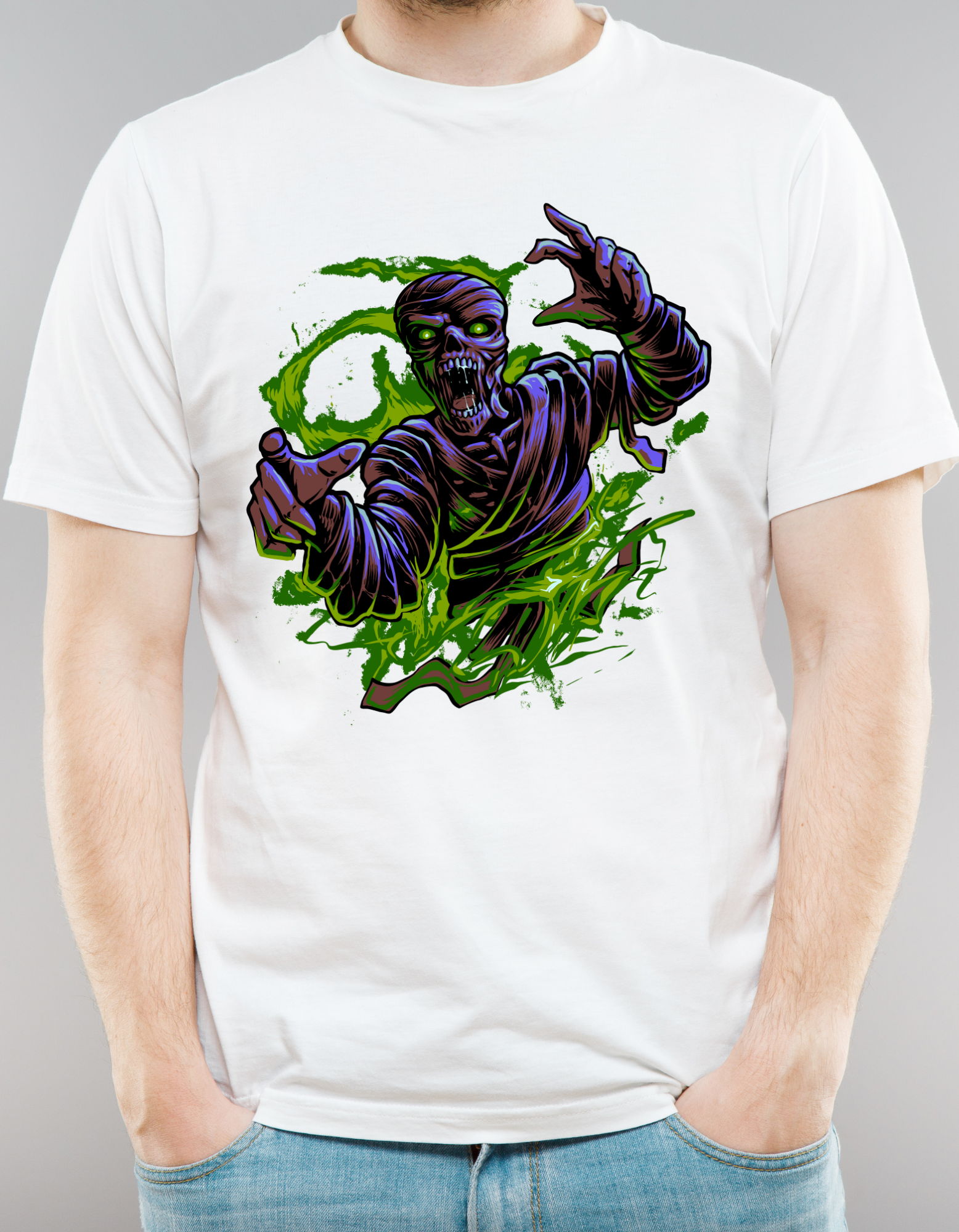 Custom Printed Shirts: Halloween Mummy