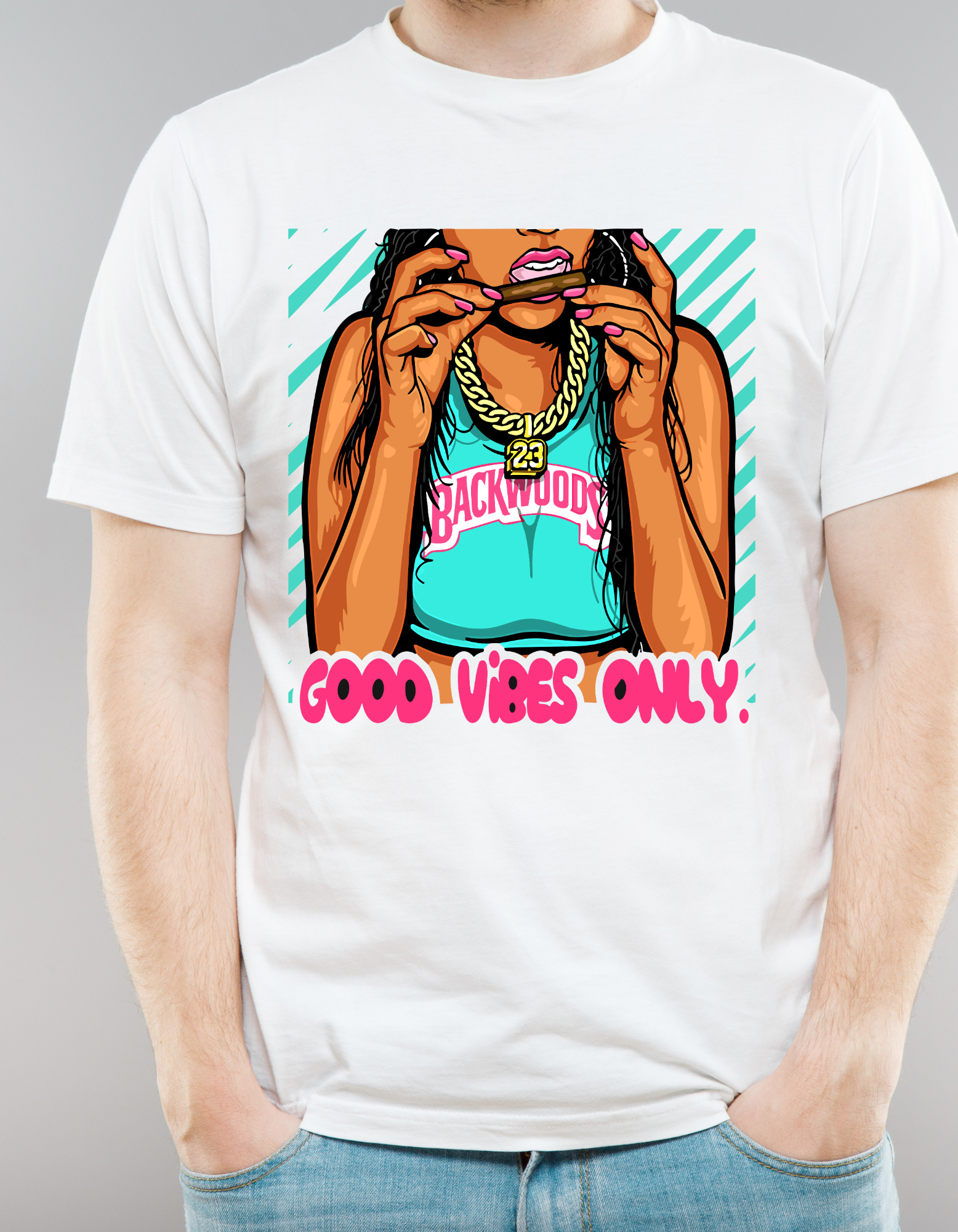 Custom Printed Shirts: Good Vibes Only