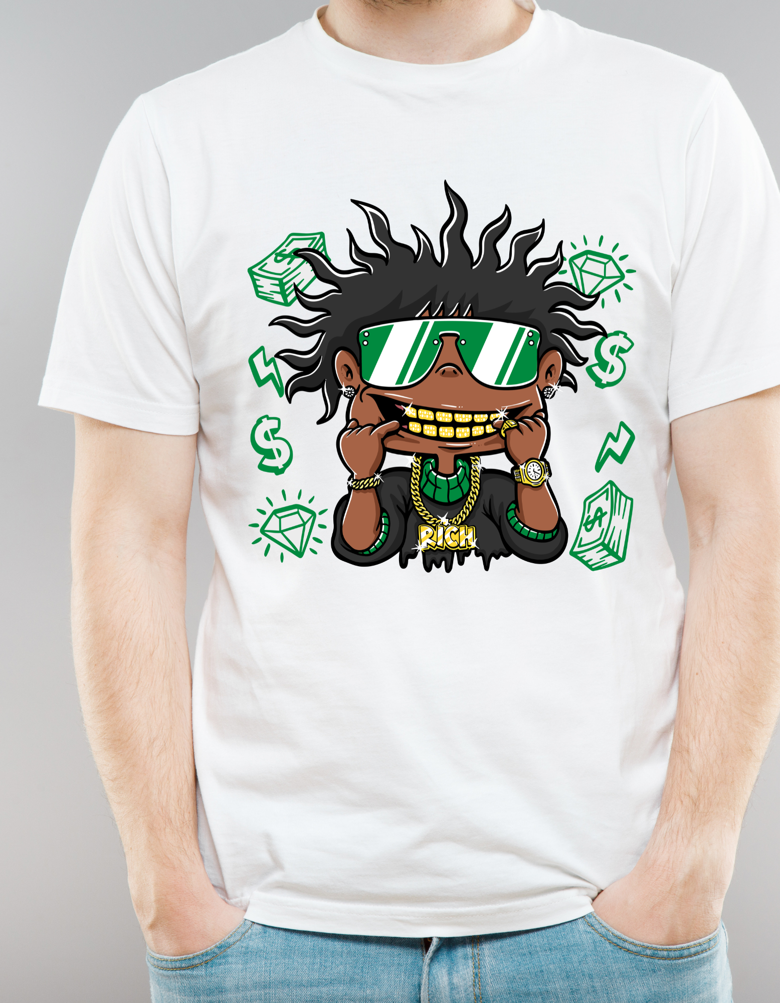 Custom Printed Shirts: Rich Man