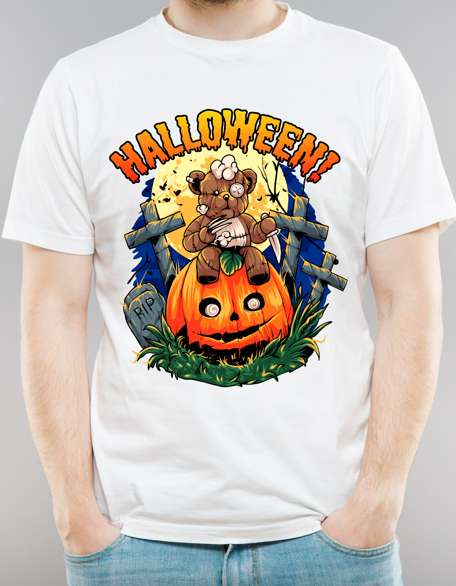 Custom Printed Shirts: Halloween Bear