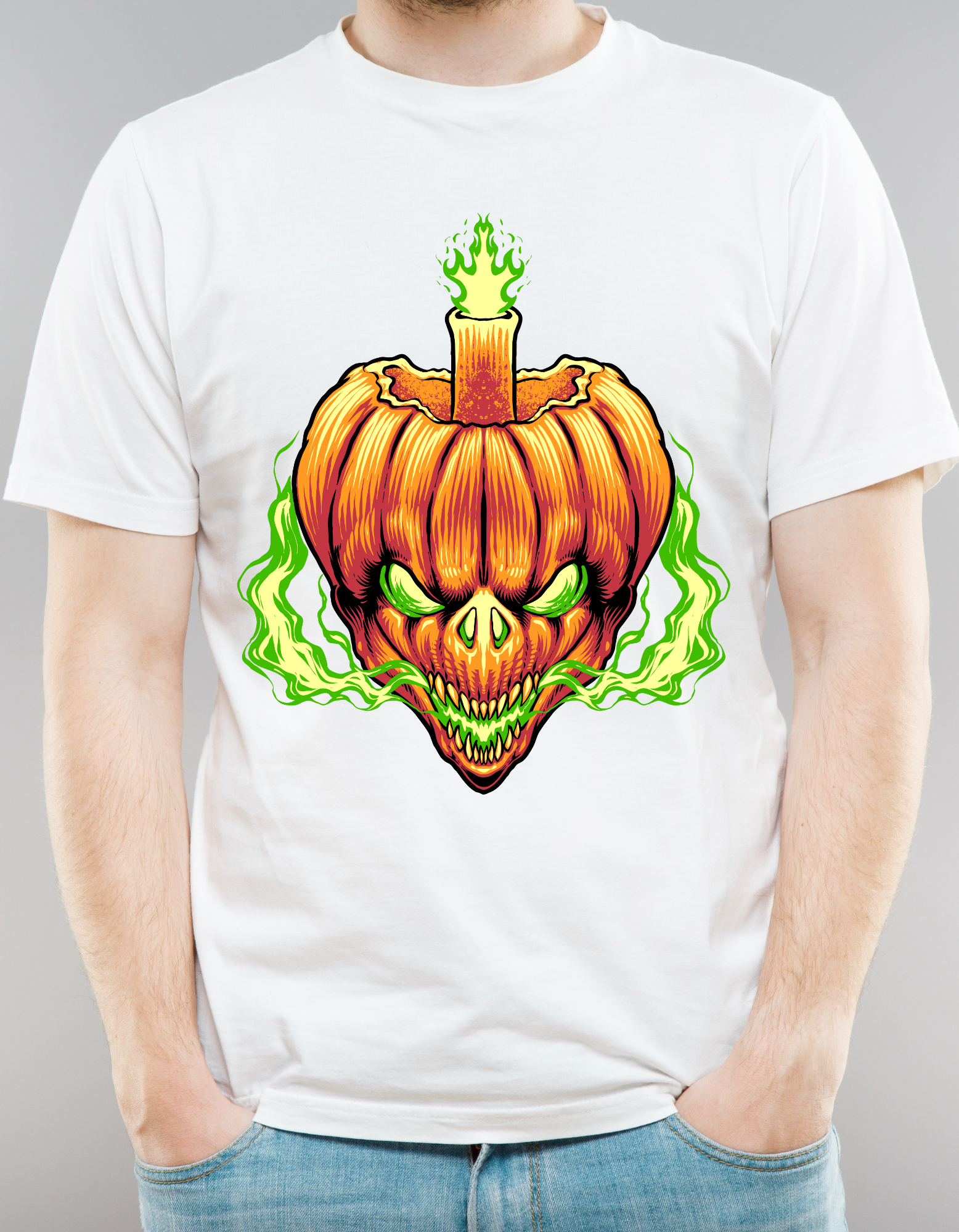 Custom Printed Shirts: Halloween Pumpkin Sprout