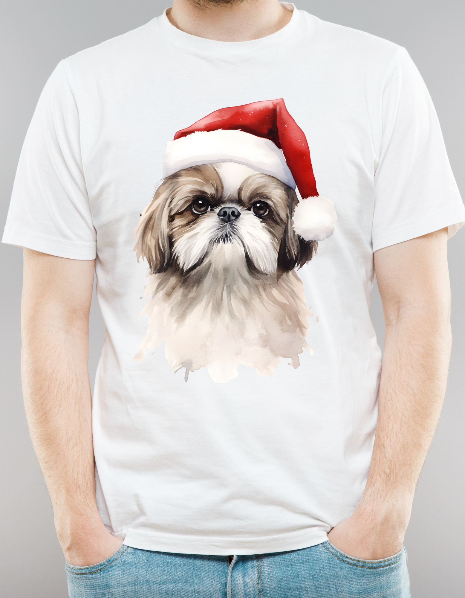 Custom Printed Shirt: Christmas Puff Dog