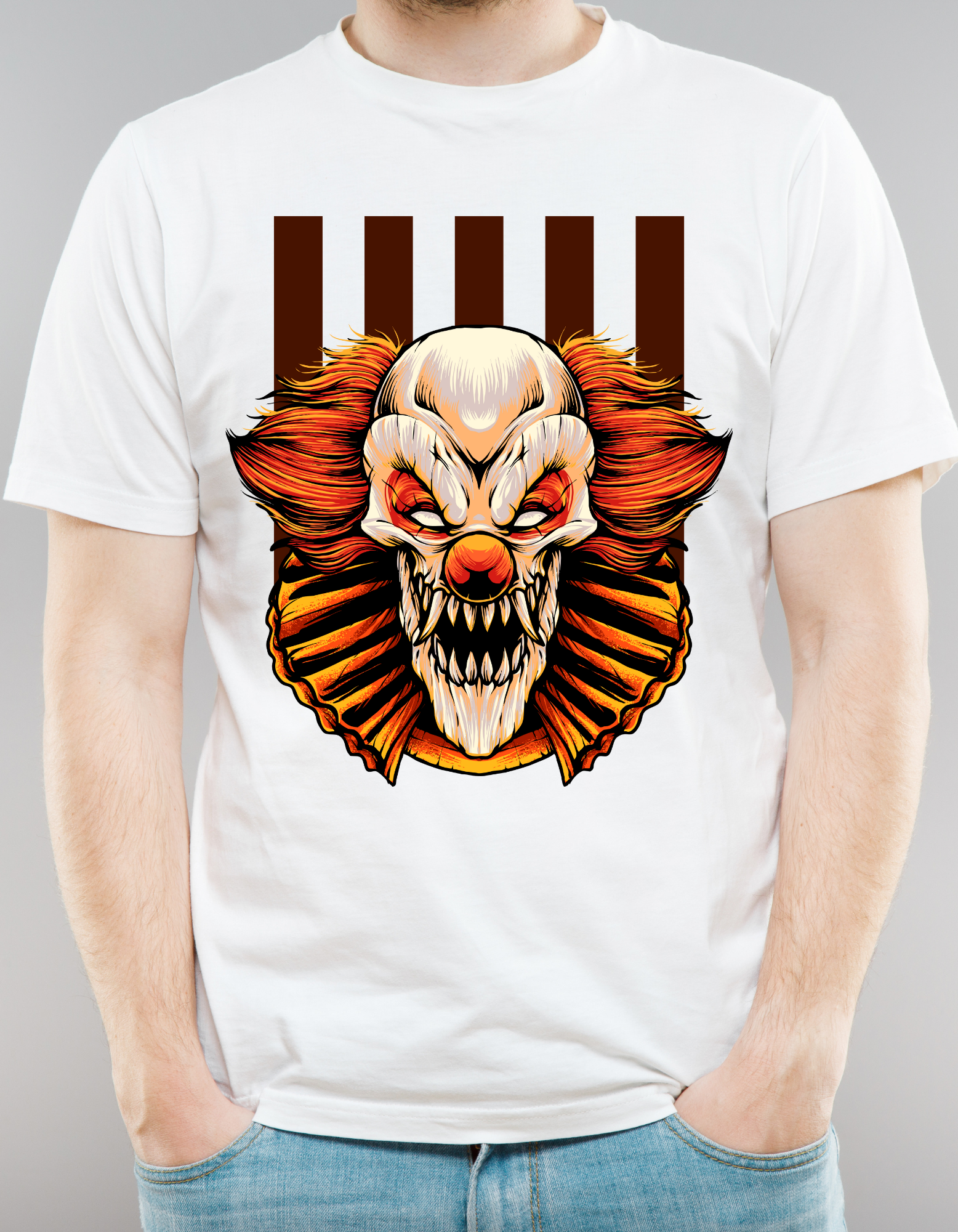 Custom Printed Shirts: Halloween Zombie Joker