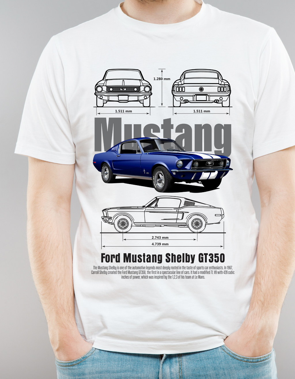 Custom Printed Shirts: Ford Mustang Shelby GT350