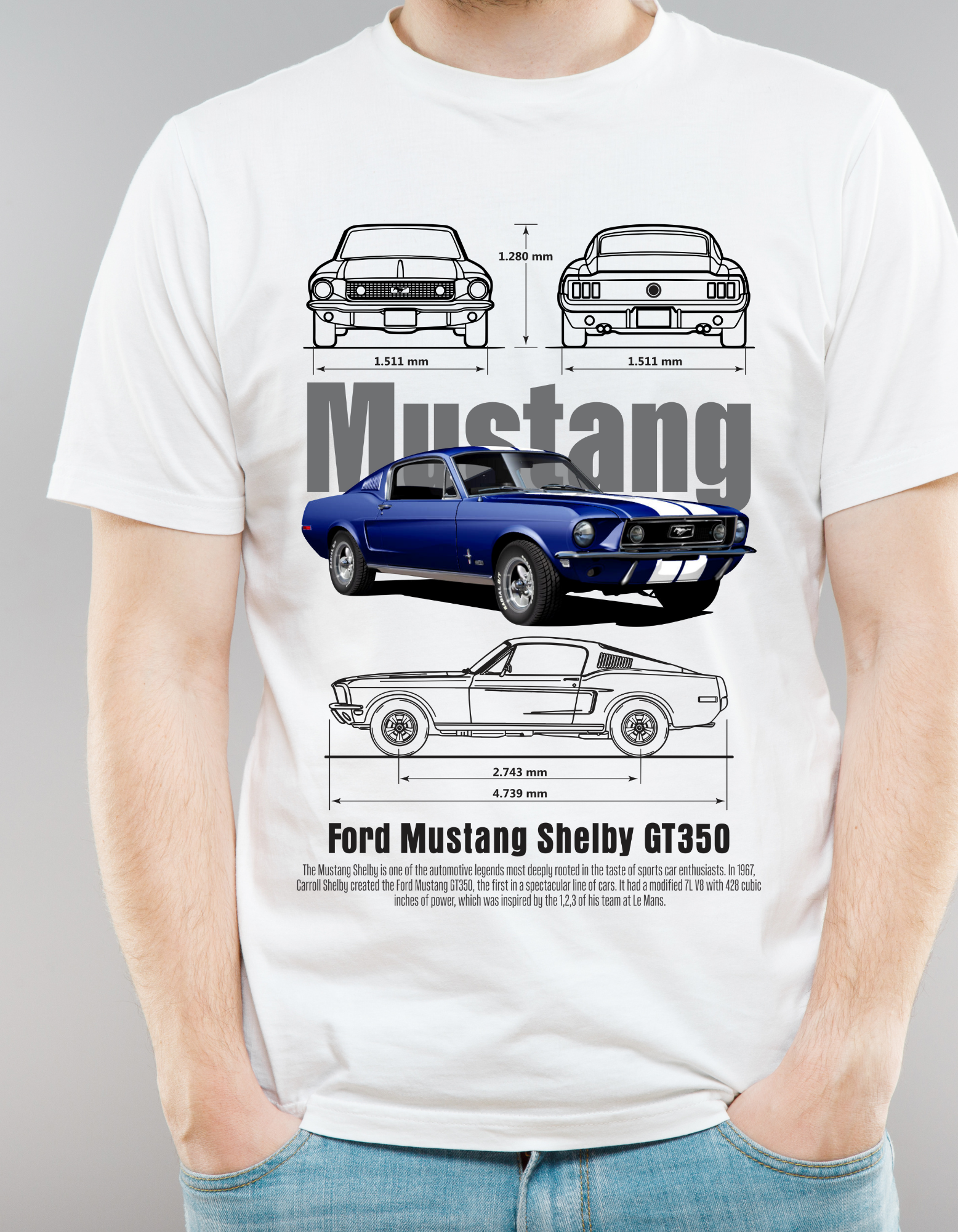 Custom Printed Shirts: Ford Mustang Shelby GT350