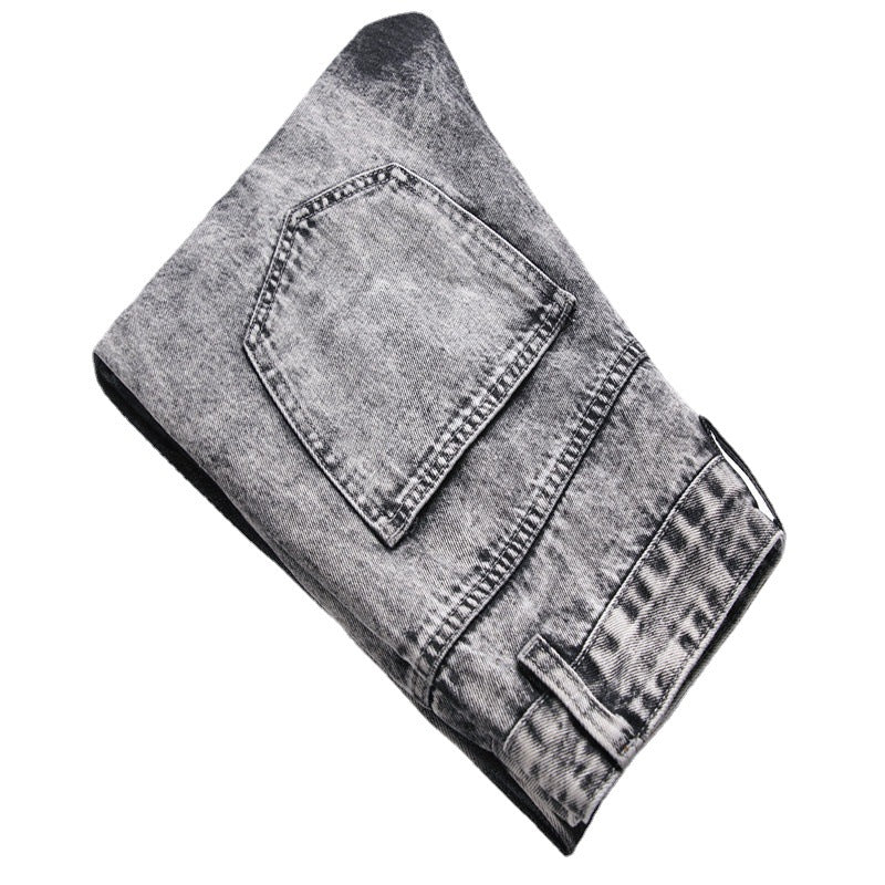 Men's Plus Size Straight Ripped Casual Trousers