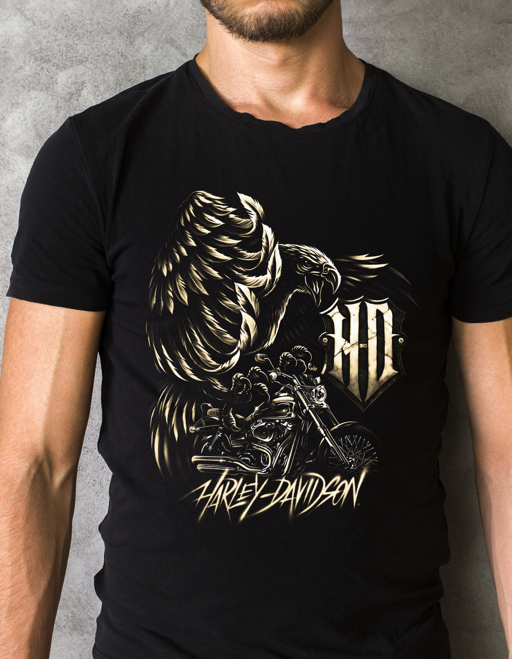Custom Printed Shirts: Harley Davidson Eagle HD