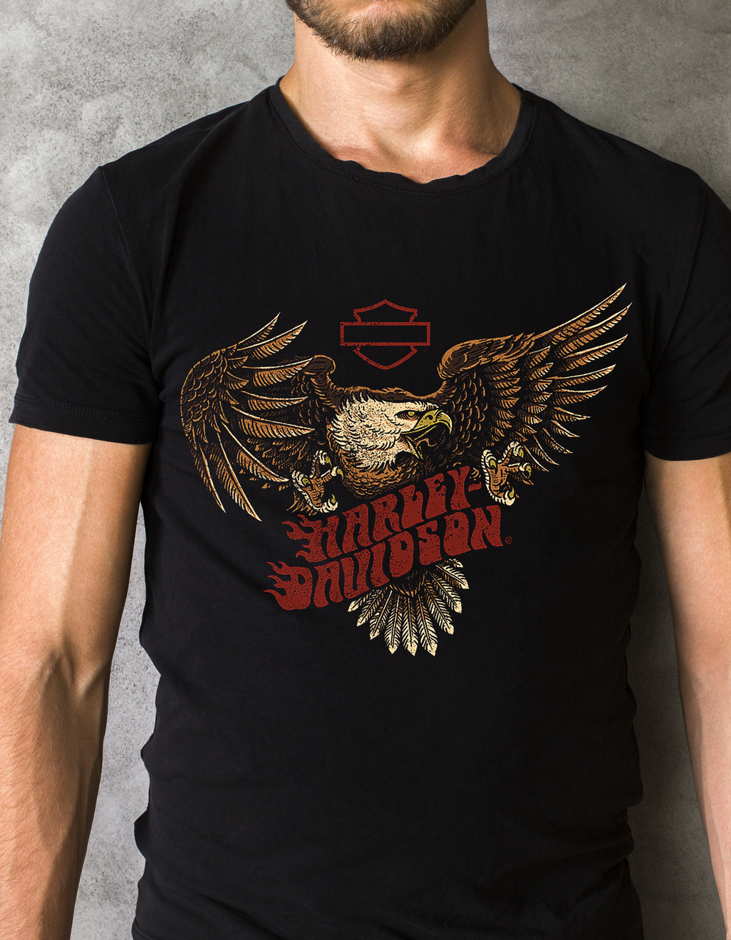 Custom Printed Shirts: Harley Davidson Eagle