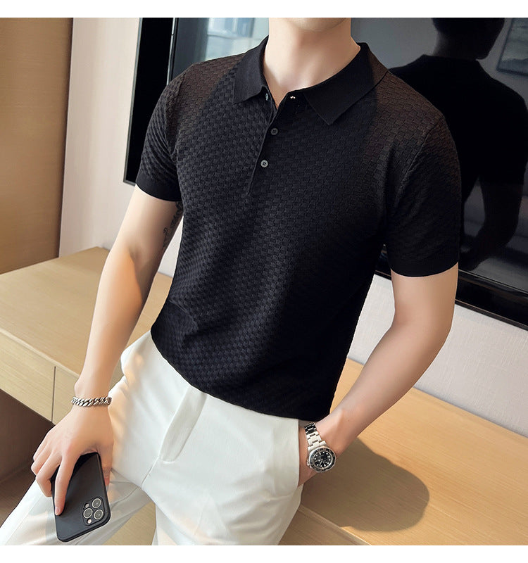 Men's Short Sleeve Autumn New Trendy Slim Thin
