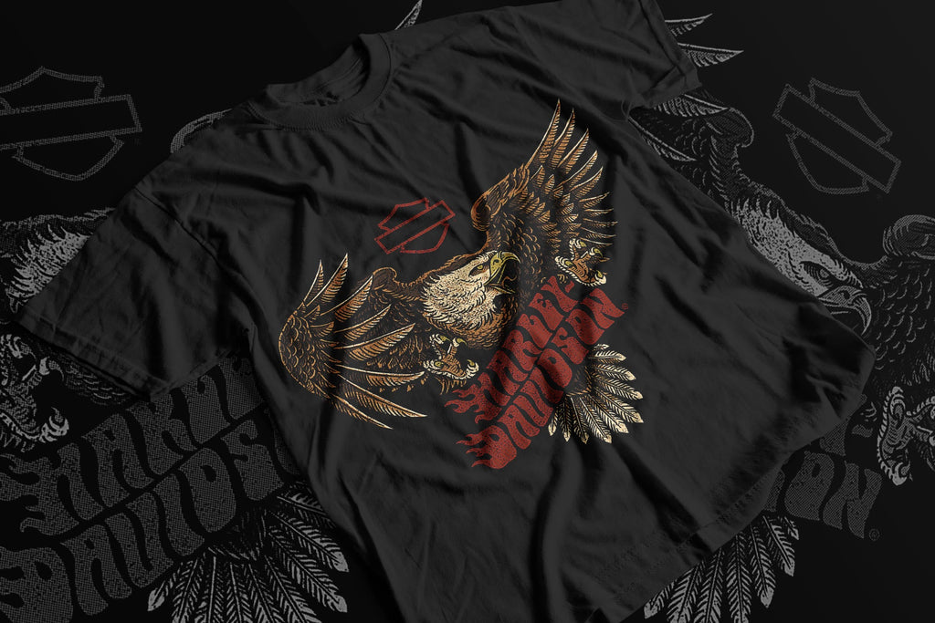Custom Printed Shirts: Harley Davidson Eagle