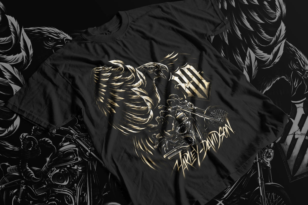 Custom Printed Shirts: Harley Davidson Eagle HD