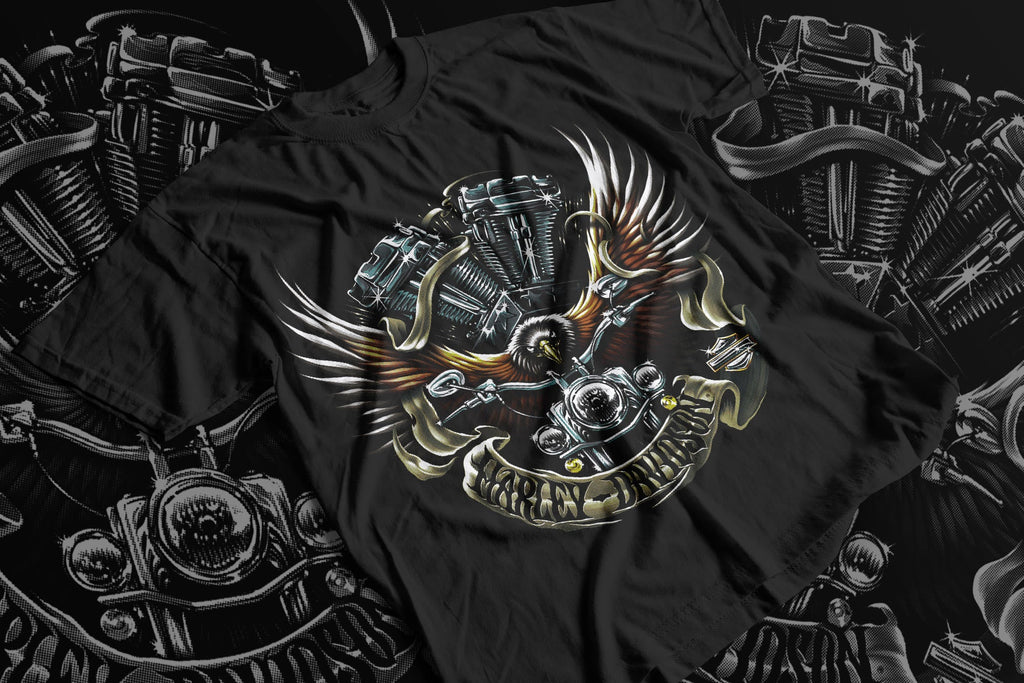 Custom Printed Shirts: Harley Davidson Front