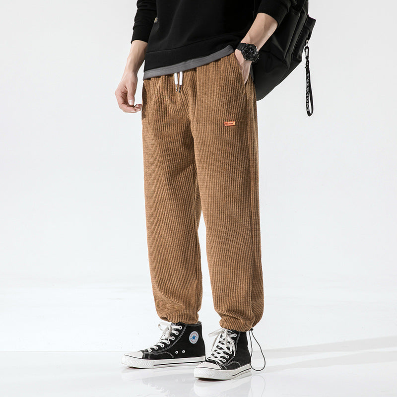 Men's Casual Pants Corduroy Loose Track Pants
