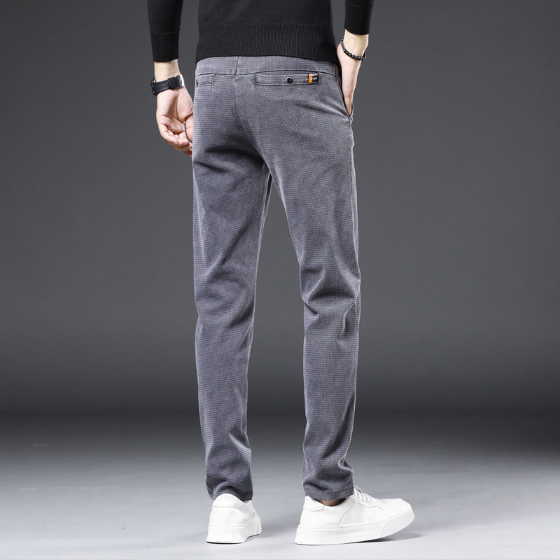 Trendy All-match Men's Pants Slim-fit Straight Pants Men