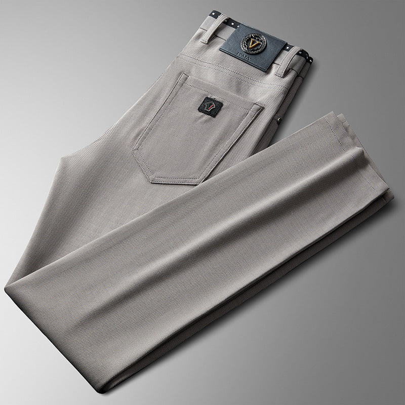 Men's Jacquard Comfortable And Versatile Straight Pants