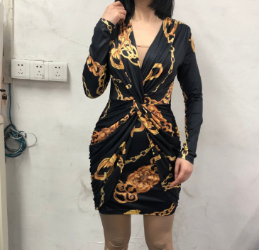 New Style Chain Twisted Party Dress