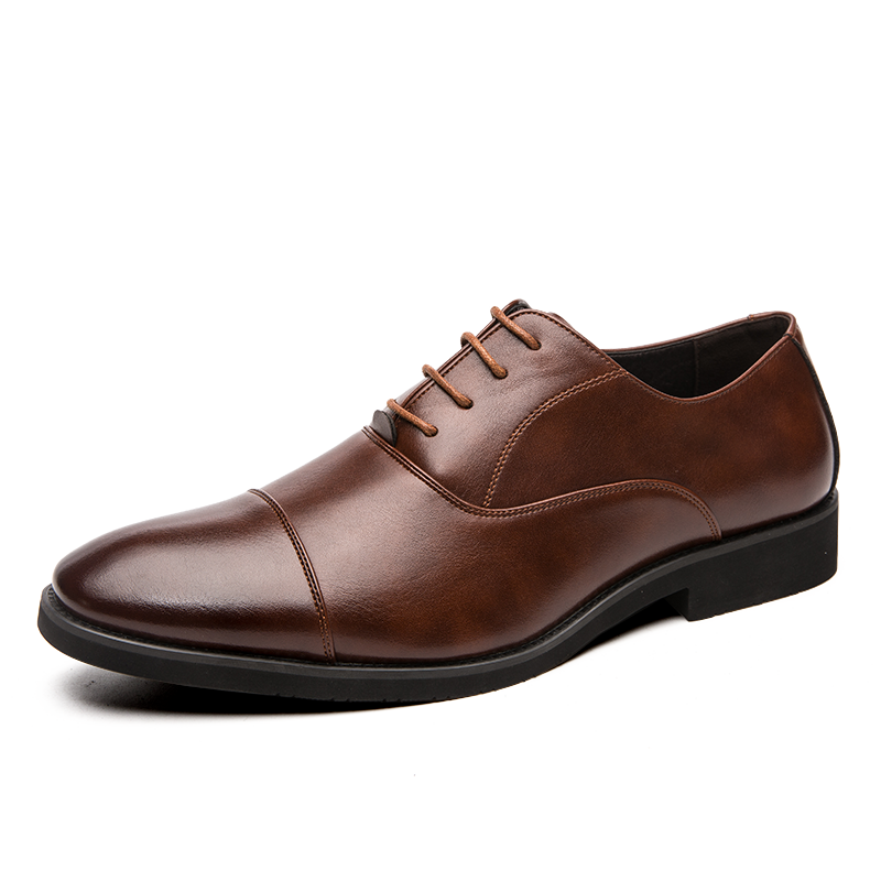 British Style Three-joint Men's Pointed Toe Shoes