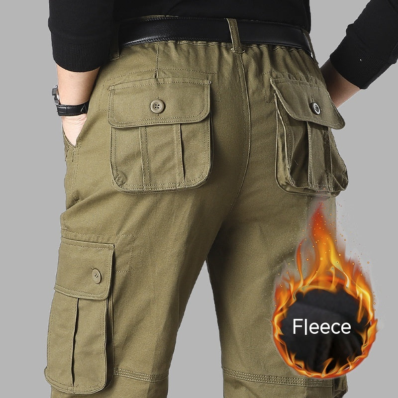 Men's Fashion Casual Fleece And Thick Workwear Pants