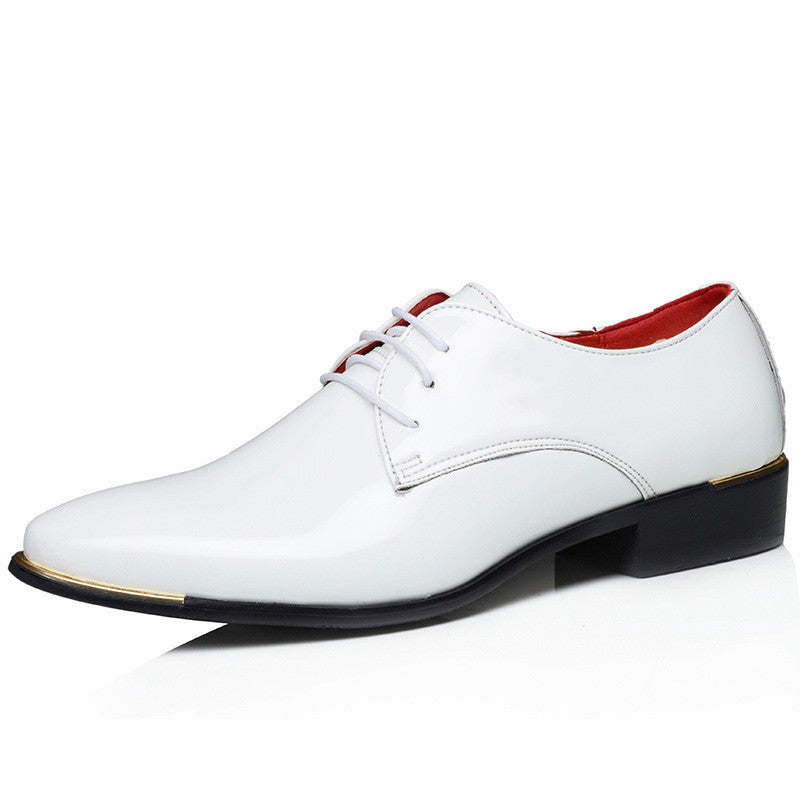 Pointed Toe Retro British Men's Business Casual Leather Shoes