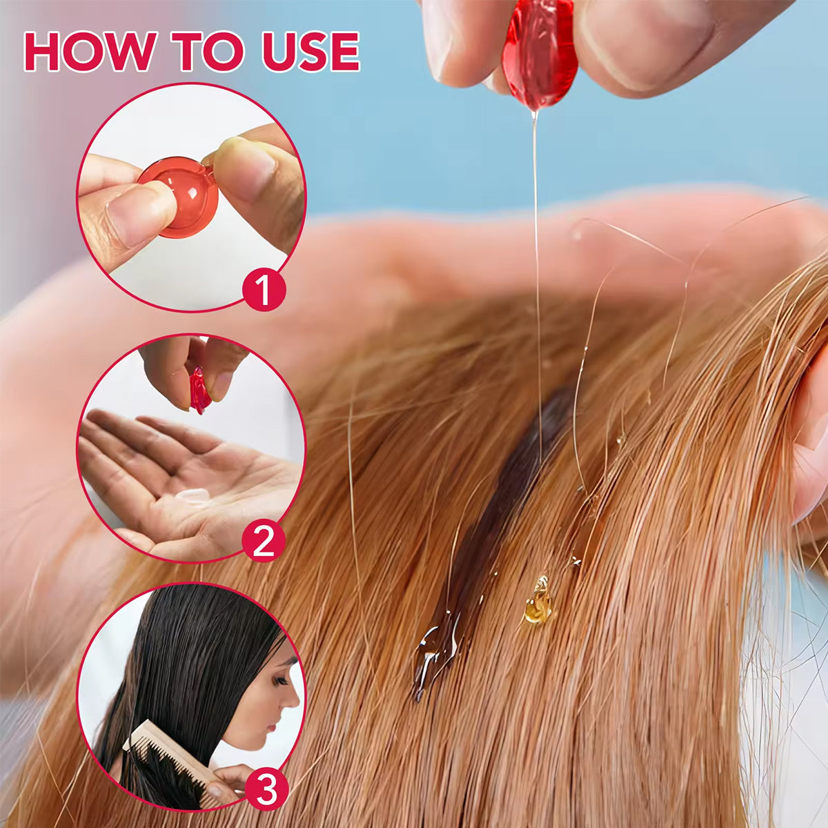 GIV ANGEL - Hair Treatment Serum - No Rinse With Argan Macadamia Avocado Oils - Vitamins A C E Pro B5 - Conditioner For Women & Men