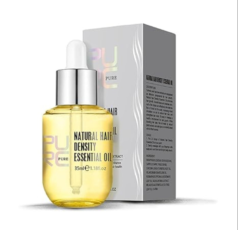 PURC - Natural Hair Density Essential Oil,PURC Oil For Hair Growth,Hair Regrowth Essential Oil,Natural Hair Regrowth Serum For Women & Men-35 ML