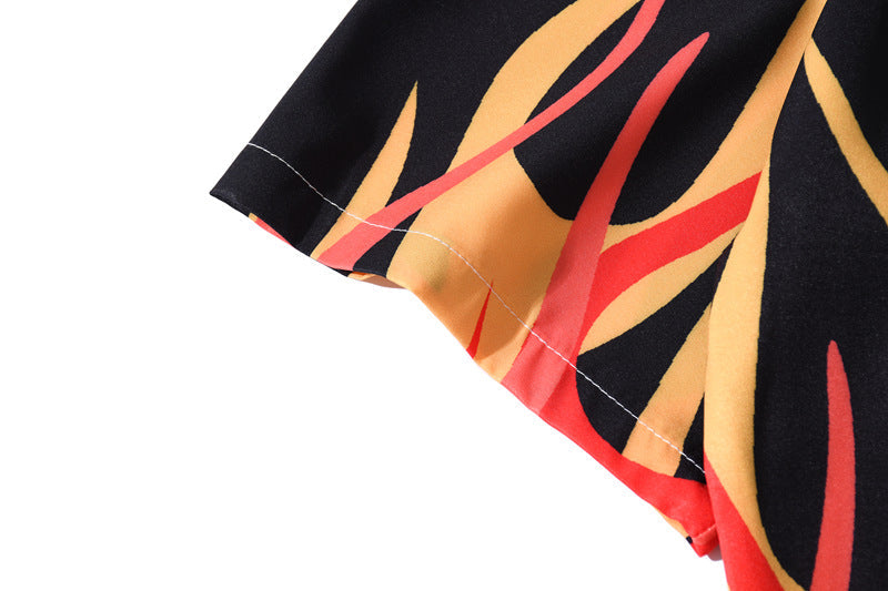 Summer Hong Kong Style Japanese Short Sleeve Shirt