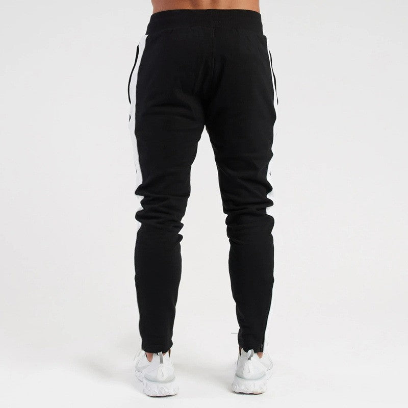Assorted Colors Fleece Thermal Slim-fit Pants Men's Sports