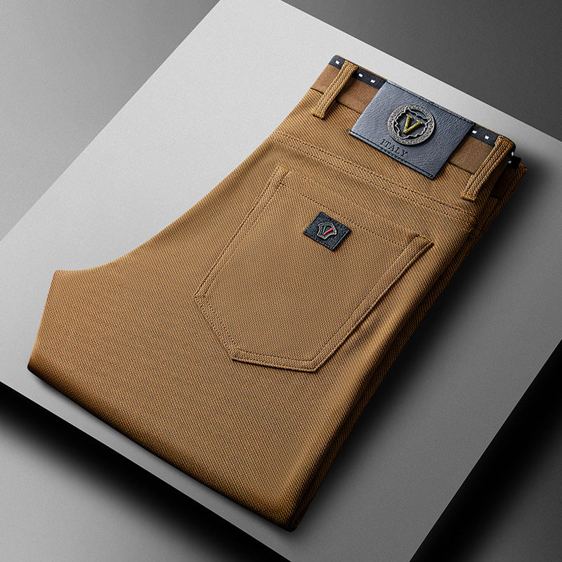 Men's Jacquard Comfortable And Versatile Straight Pants