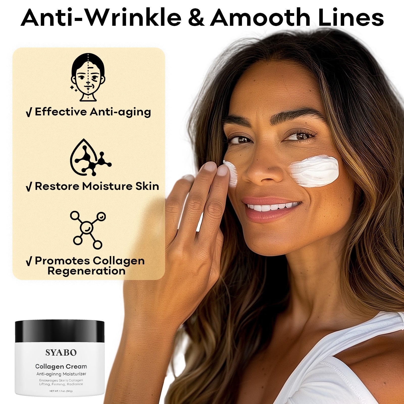 SYABO - Black Gold Collagen Face Cream  anti-aging cream.