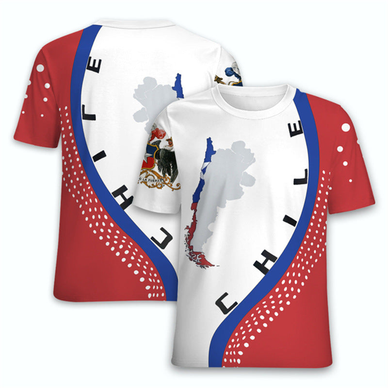 Men's Casual Short-sleeved T-shirt 3D Digital Printing